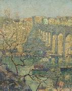 Ernest Lawson View of the Bridge painting